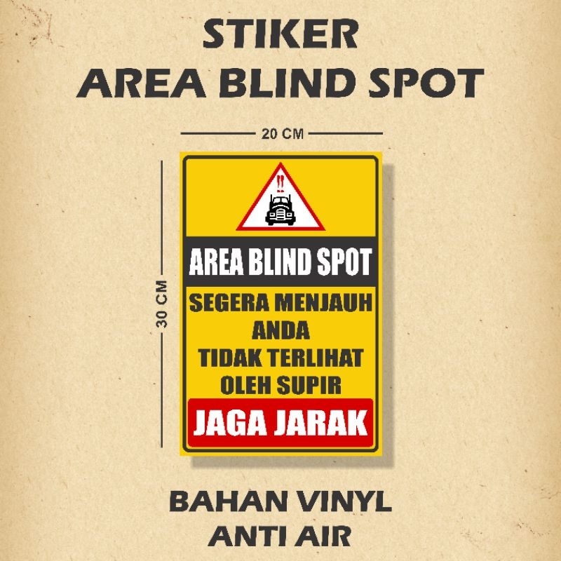 Stiker Area Blind Spot Stiker Mobil Area Blind Spot Sticker Area Blind Spot Truck Mobil Box