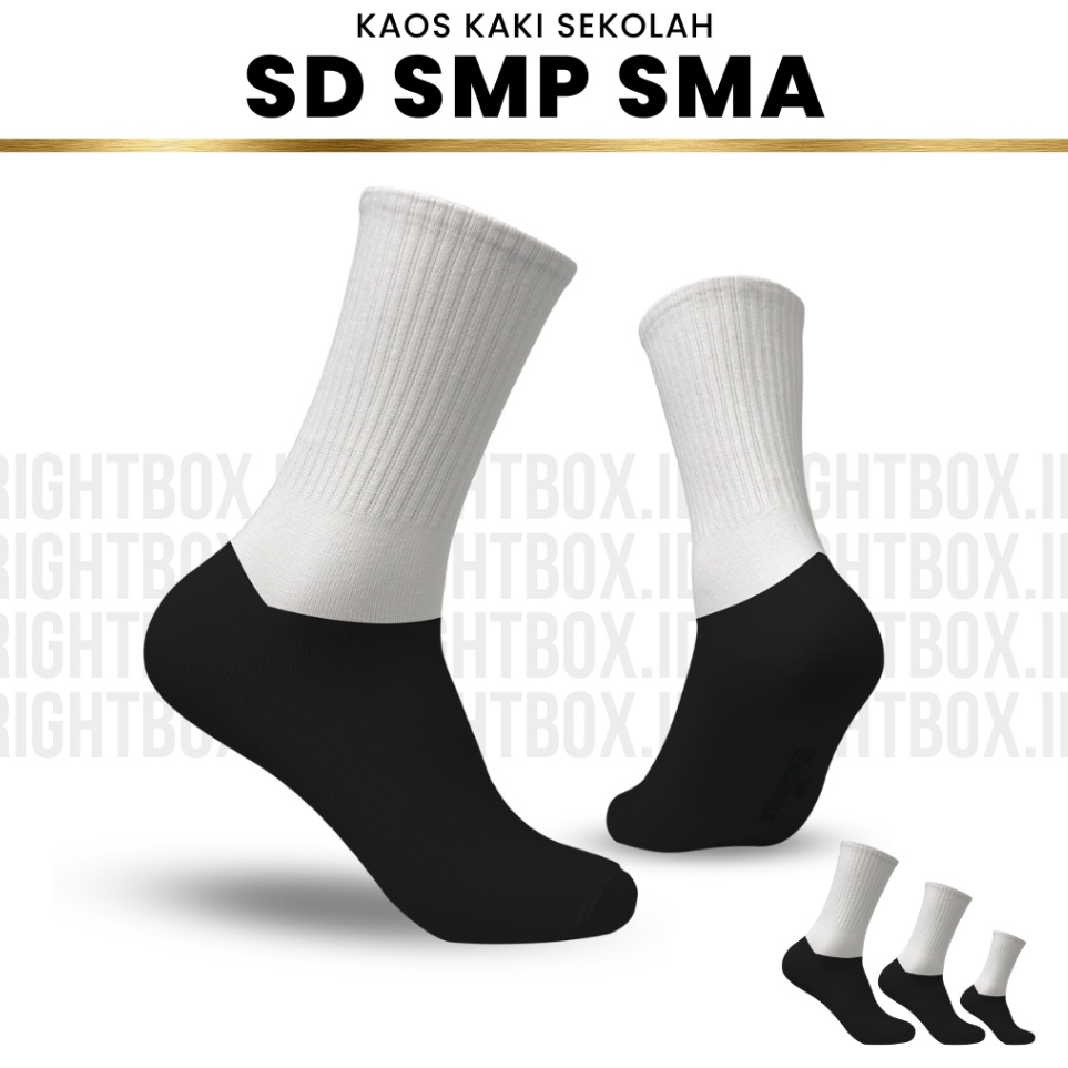 Harga Khusus Rightbox Kaos Kaki Sekolah Rightbox Full RIB SD SMP SMA