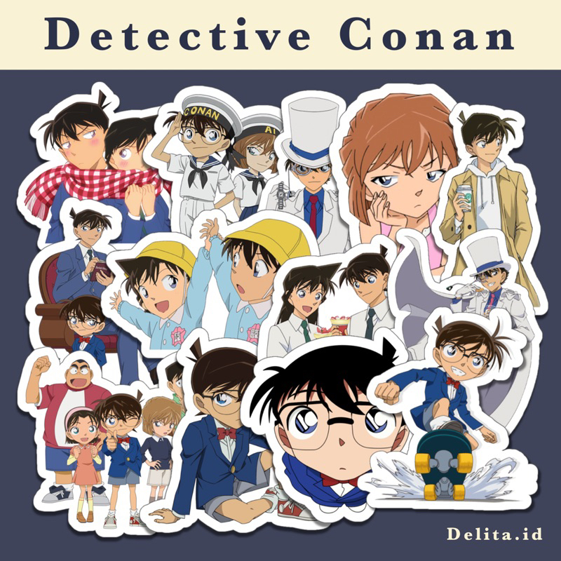 

Sticker Anime Detective Conan Shinichi Kudo Kaito kid Conan edogawa Ai haibara ran mouri Anime legend