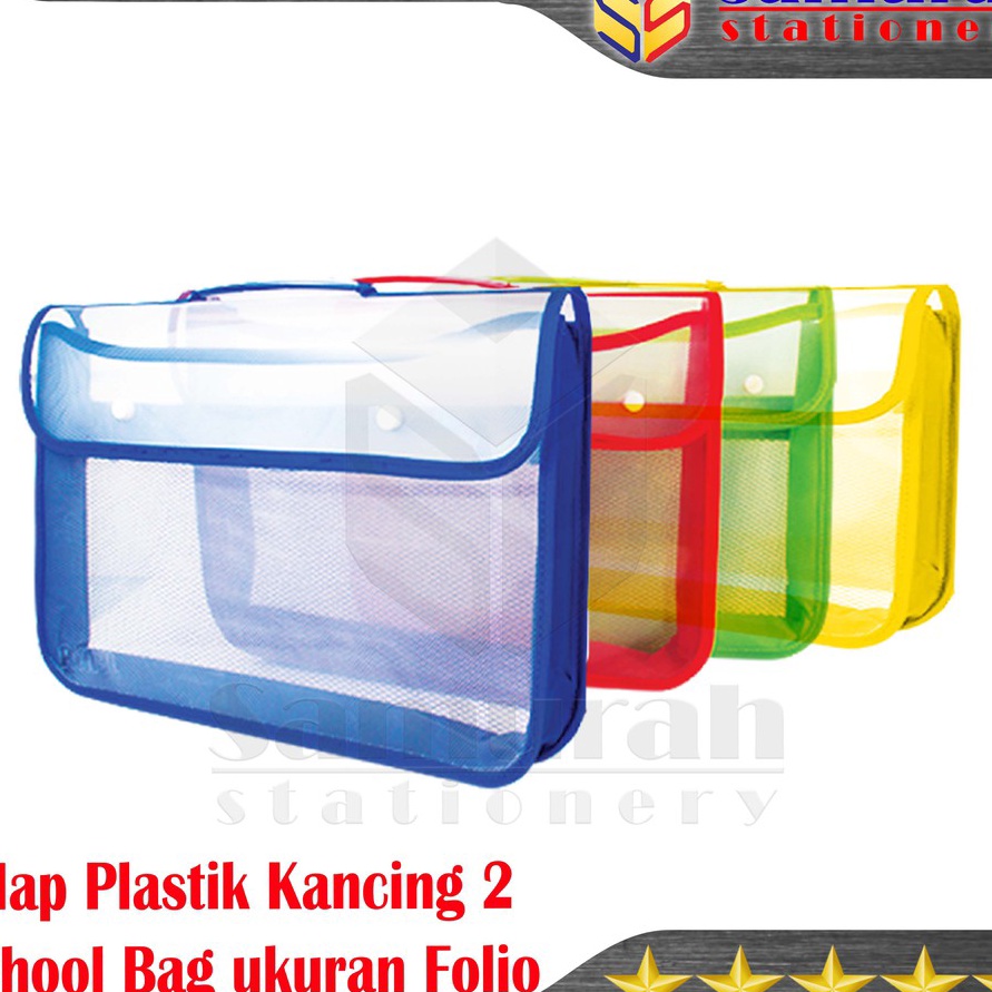 

COD Map Plastik Kancing 2 Jaring Folio Zipper School Bag Map Tenteng Untuk Kantor Sekolah