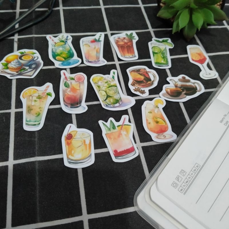 

stiker | drinks stickers | 14 pcs