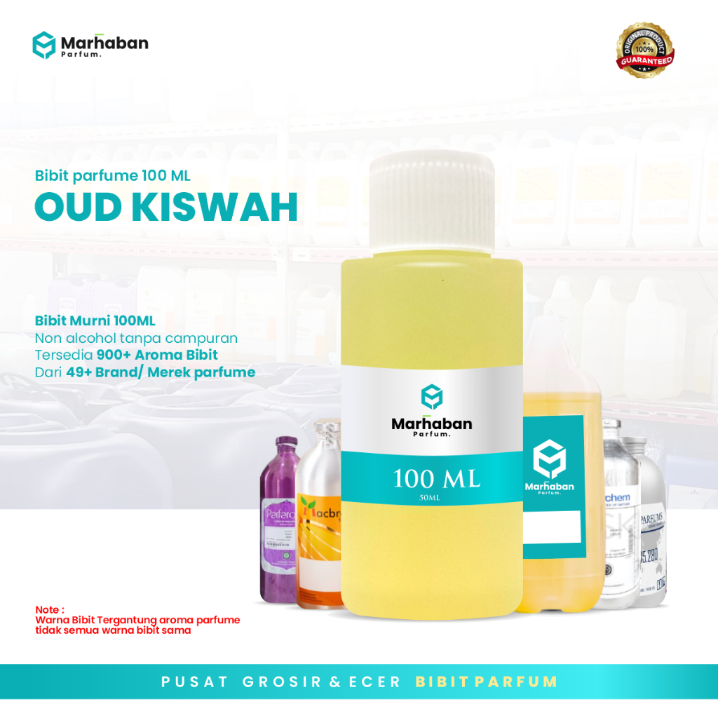 Bibit Parfume Murni - OUD KISWAH Non Alkohol Tanpa Campuran 100ml & 300ml
