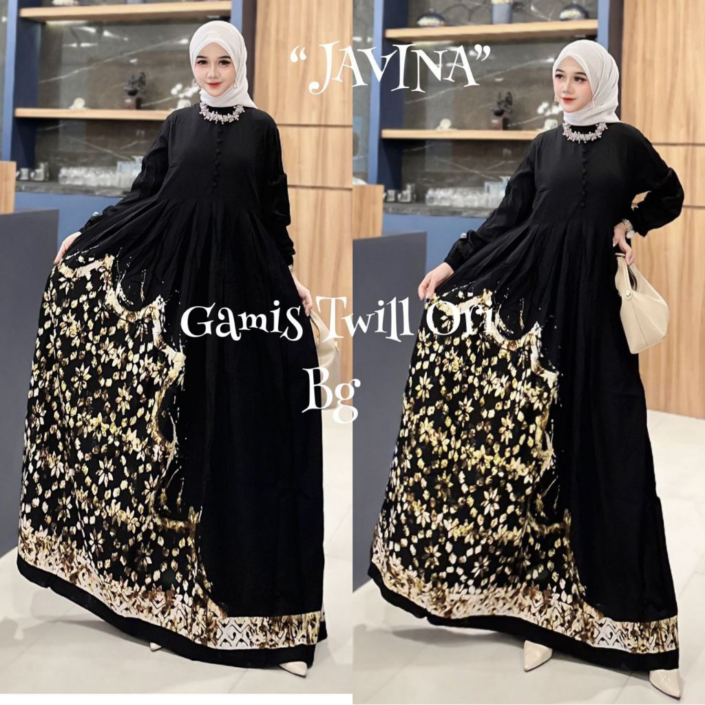 BG COLLECTION ORI "READY MOTIF TERBARU " GAMIS TWILL ORI SIZE " S M L XL XXL " MOTIF JAVINA #GTF | G