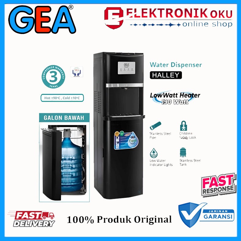 DISPENSER GALON BAWAH GEA HALLEY LOW WATT