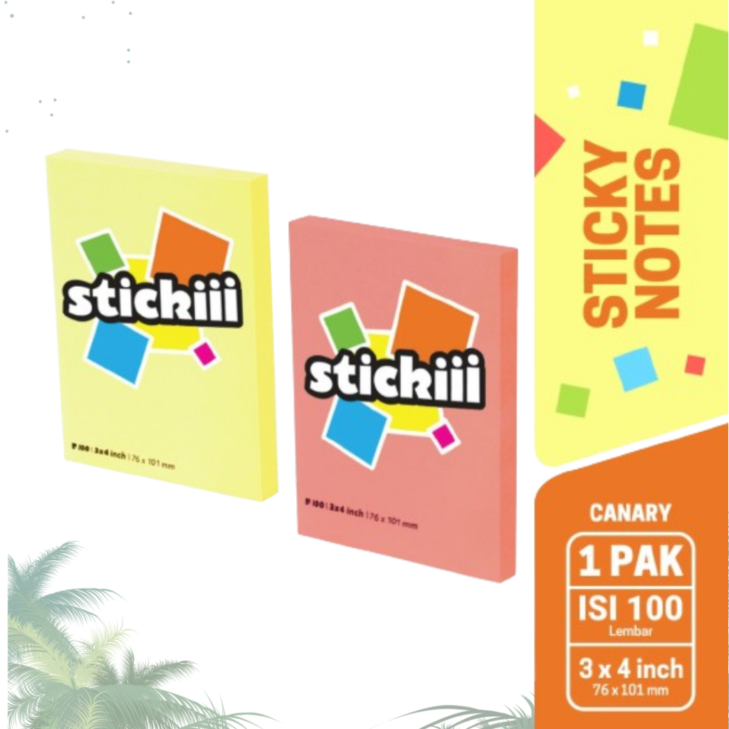 

Stickiii Sticky Note 3 x 4 inch 100 lembar/ Memo