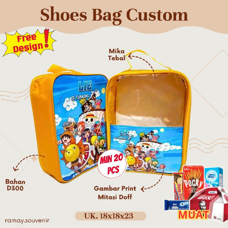 

SHOES BAG CUSTOM MUTAH/TAS ULTAH CUSTOM/TAS ANAK CUSTOM/SOUVENIR ULTAH CUSTOM/TAS ULTAH TERLARIS PREMIUM