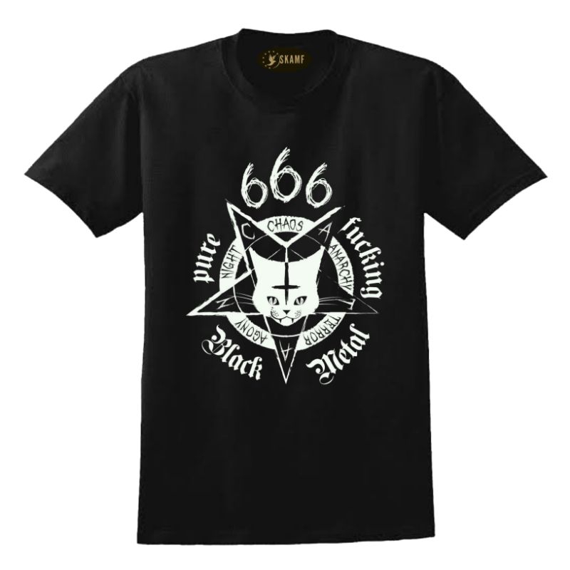 T-SHIRT | 666 NIGHT CAOS | BLACK METAL | KAOS BAND | SATANIC