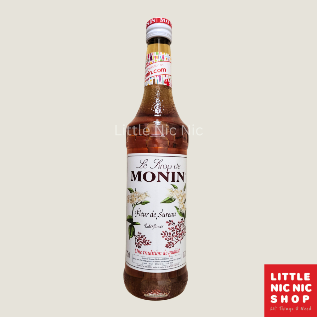 

Monin Elder Flower flavoured syrup 70 CL (700ml) sirup rasa minuman café