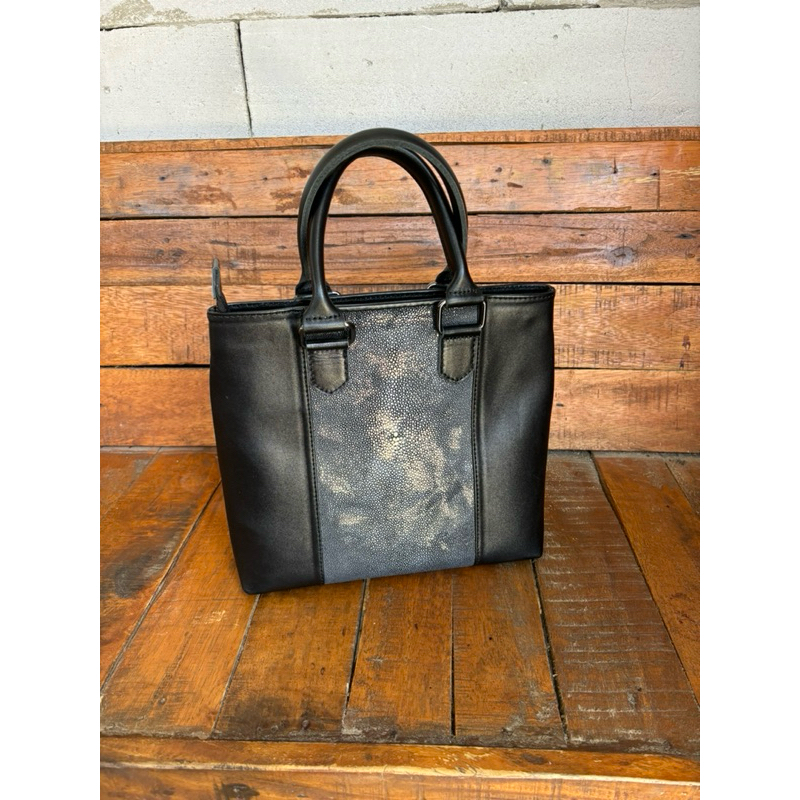 Mool leather - Seina tas wanita totebag kulit ikan pari finishing polished