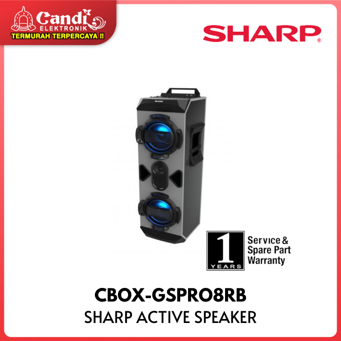 SHARP Active Speaker Pro Series  CBOX-GSPRO8RB