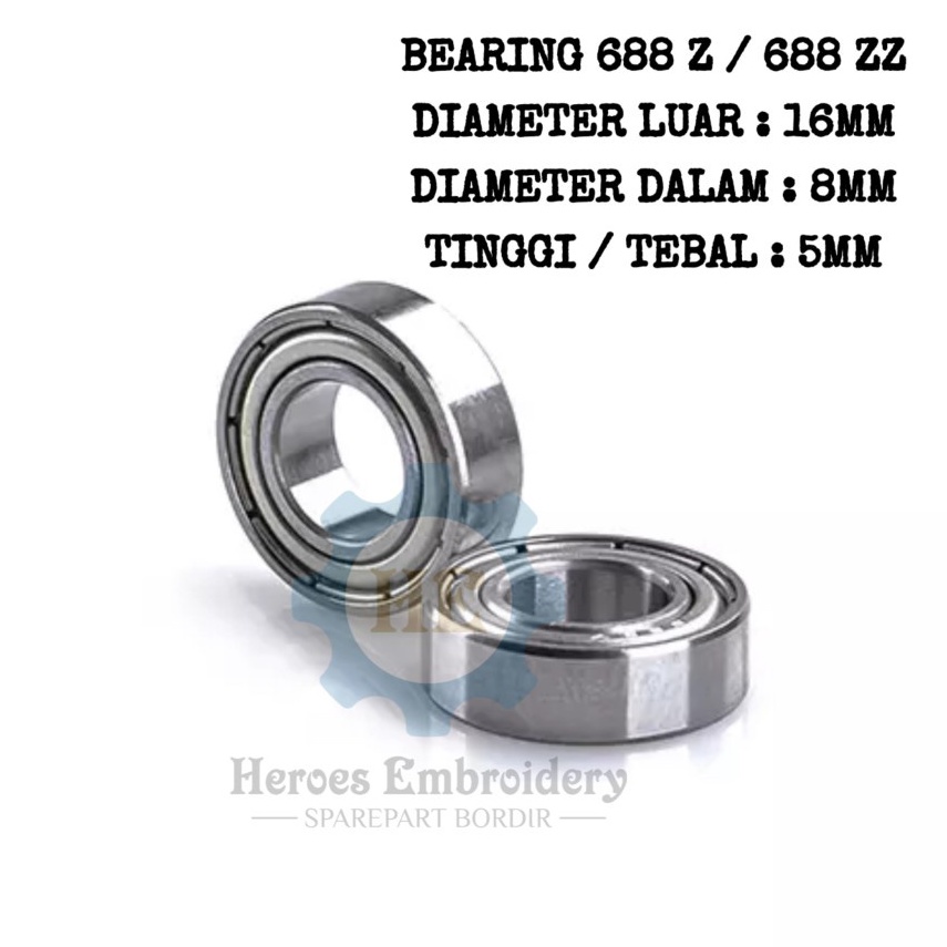 Hot Sell BEARING 688Z BEARING 688ZZ  8x16x5mm  ISI 1 PCS