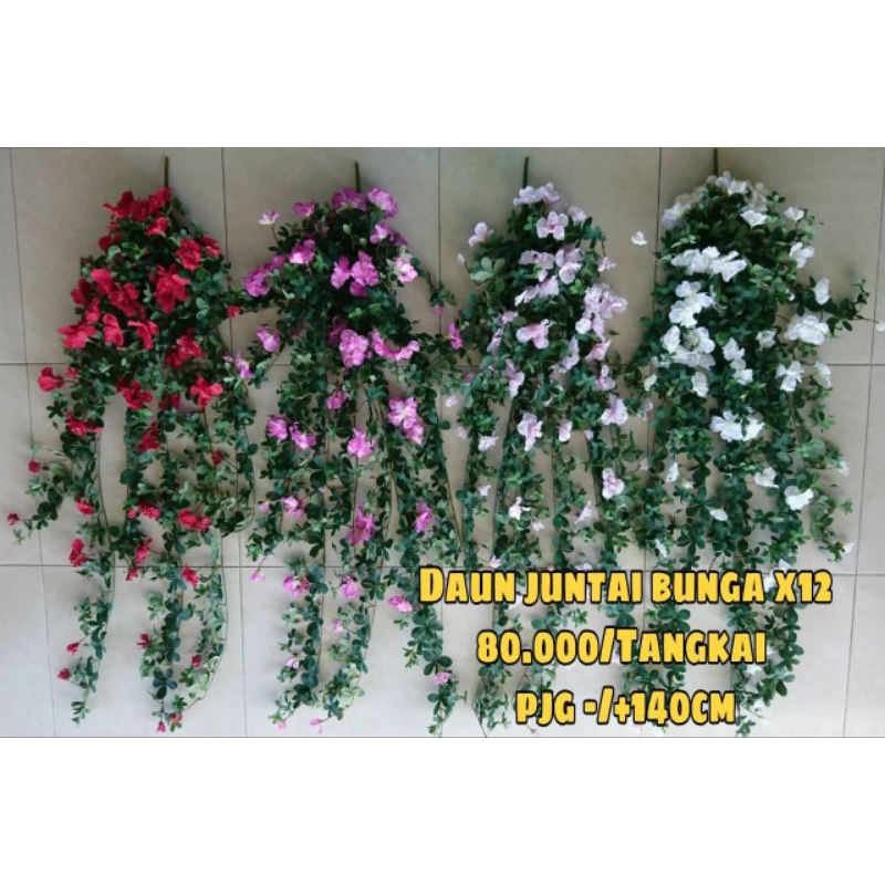 Bunga Daun Juntai Bunga juntai Artificial Bunga Dinding Bunga Juntai X12 Hiasan Rumah Dekorasi Rumah