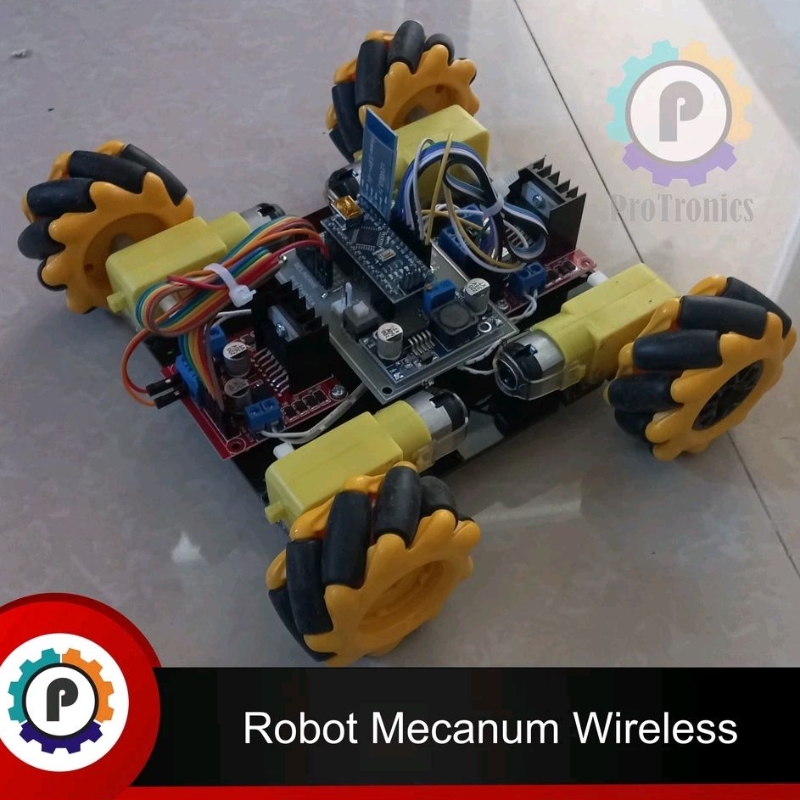 Robot Mecanum Wheel Omni Directional Wireless + Voice Control Arduino