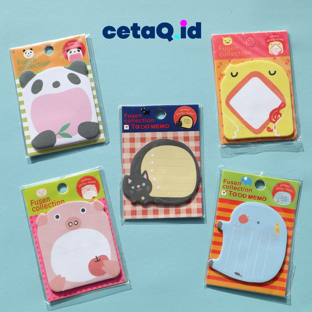 

Sticky Notes Motif Hewan Lucu /Tempelan Kertas Karakter Mini
