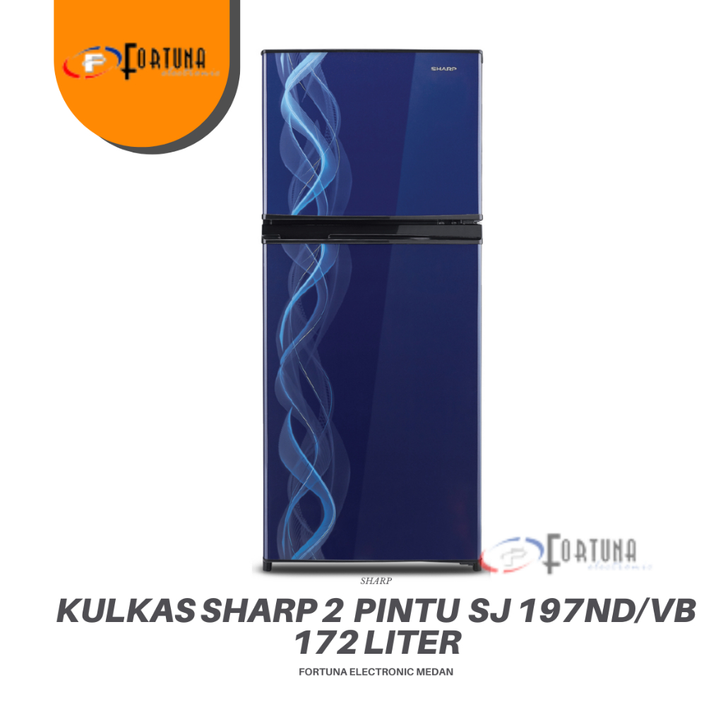KULKAS SHARP 2 PINTU SJ197NDVP/VB 172 LITER MEDAN