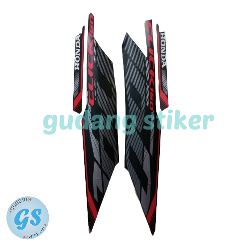 STIKER STRIPING LIS BODY MOTOR HONDA VARIO CLICK 160 2023 2024 FULL HITAM