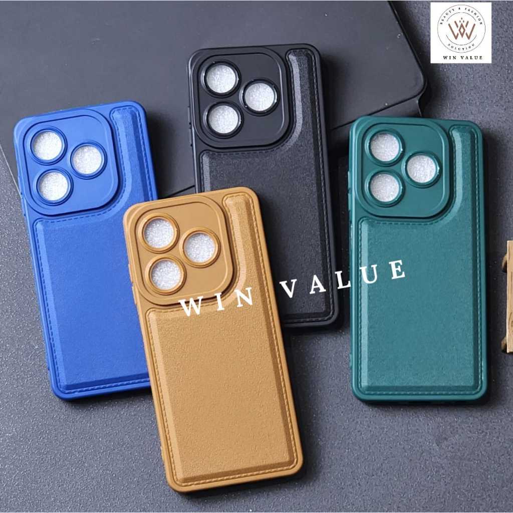 Infinix Smart 8 Plus Infinix Smart 8 Infinix Smart 8 Pro Case Leather Pro kamera Black Case Infinix 