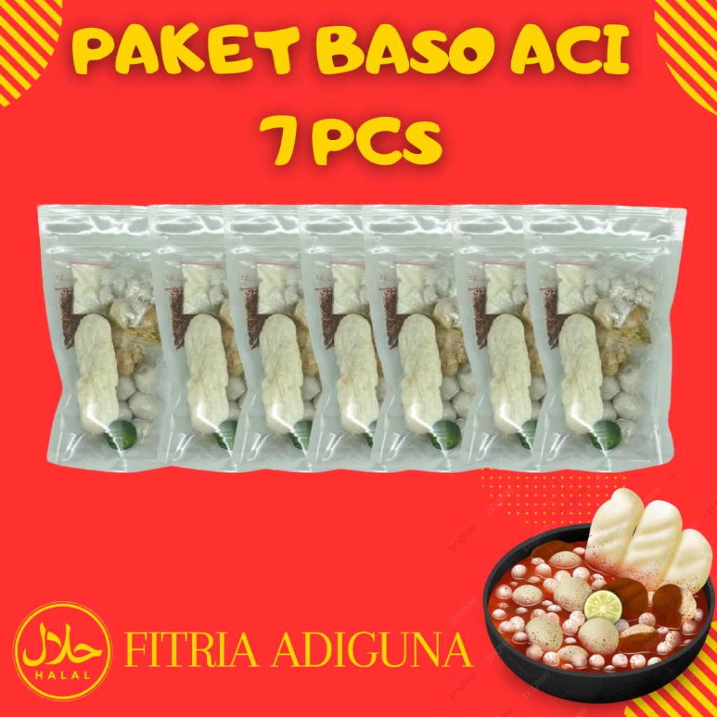 

PAKET 7 BUNGKUS BASO ACI INSTAN ASLI BANDUNG GURIH PEDAS SPESIAL KALDU AYAM BAWANG NIKMAT DAN HALAL