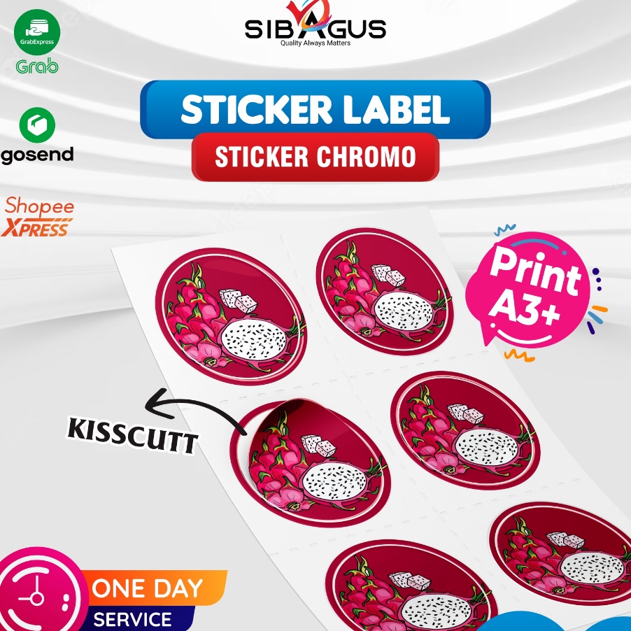 

D2289 Stiker Label Kemasan Stiker Chromo Kiss Cut Stiker Pouch Stiker Ukuran A3