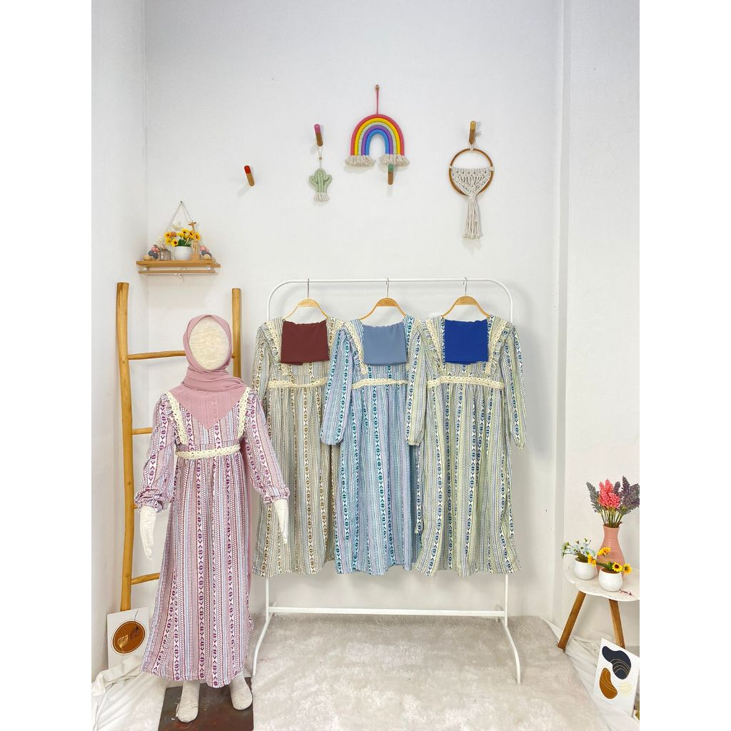 GAMIS + PASHMINA ANAK ZUMAIRA BABYCLOTH35 SML UNTUK 3-11TAHUN GAMIS VIRAL LEBARAN ETNIC