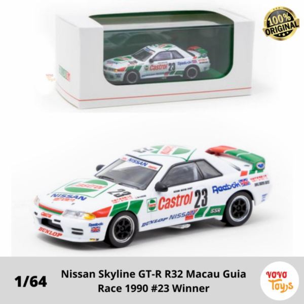 Dijual Tarmac Works x Kyosho 1/64 Nissan Skyline GTR R32 Macau Guia Race 1990 Diskon