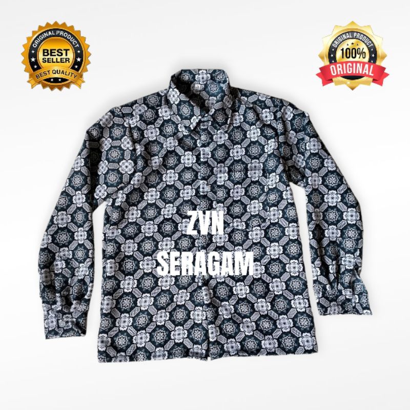 Seragam batik/ Kemeja batik sekolah matahari abu/ Batik SMA Lengan pendek Lengan panjang/ Kemeja sek