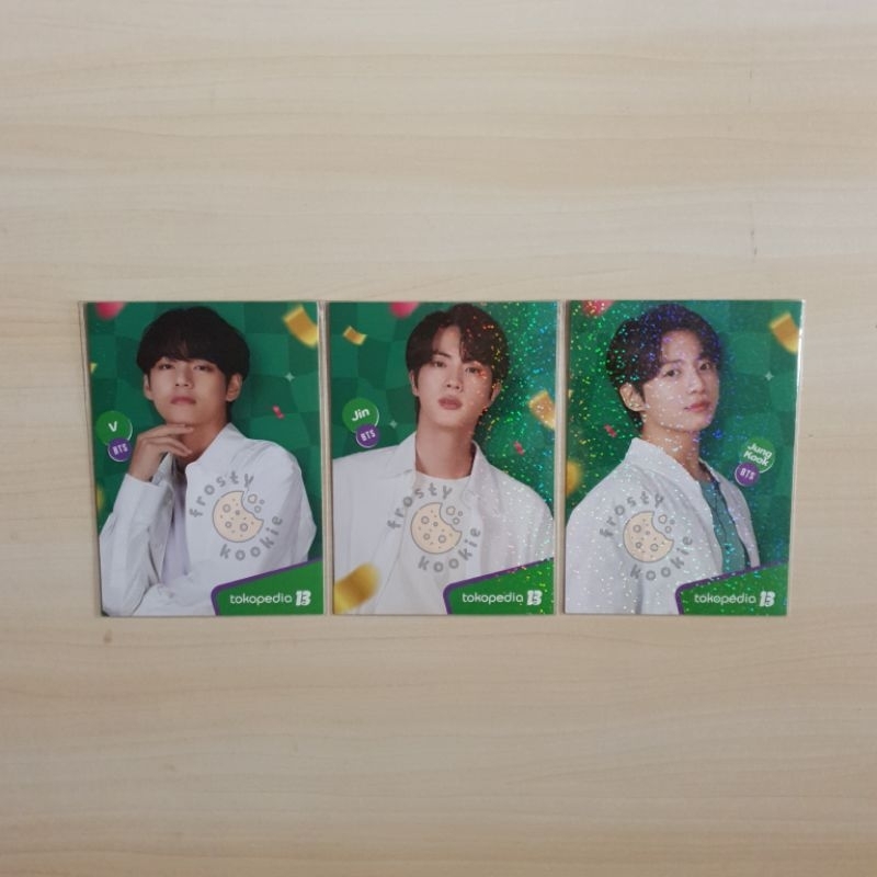 BTS Official Postcard Hologram Toko Hijau Ijo - Jin V Jungkook