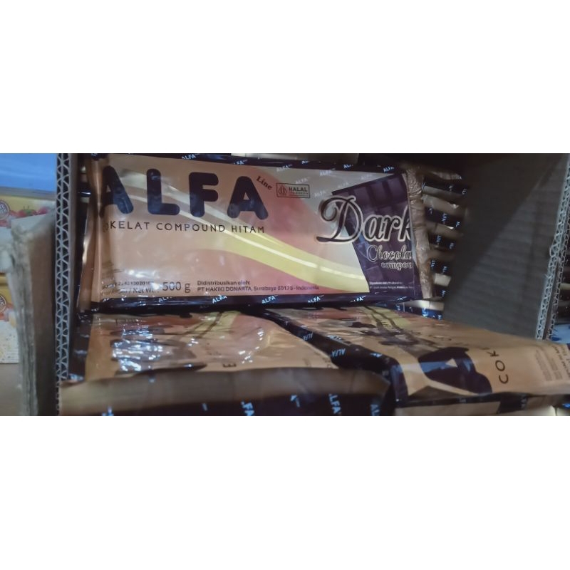 

Cokelat Alfa cokelat compound hitam berat bersih 500gr