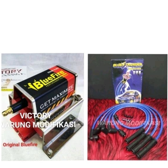 Ignition koil coil kabel busi jimny katana Vitara Escudo carribian 4core blue thunder bluefire