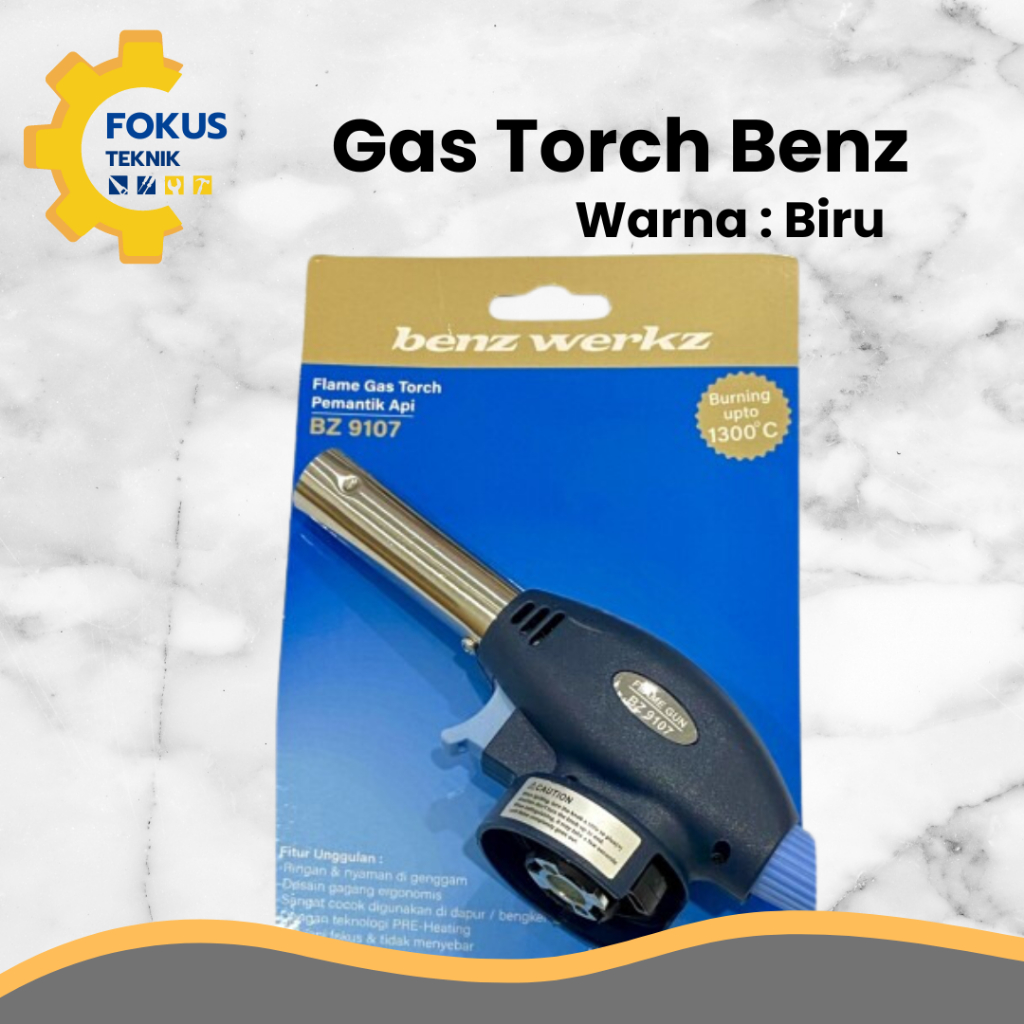 BENZ BZ 9107 Gas Torch Alat Pemantik Api Las Bakar Mini Flame Gun (TANPA TABUNG GAS)