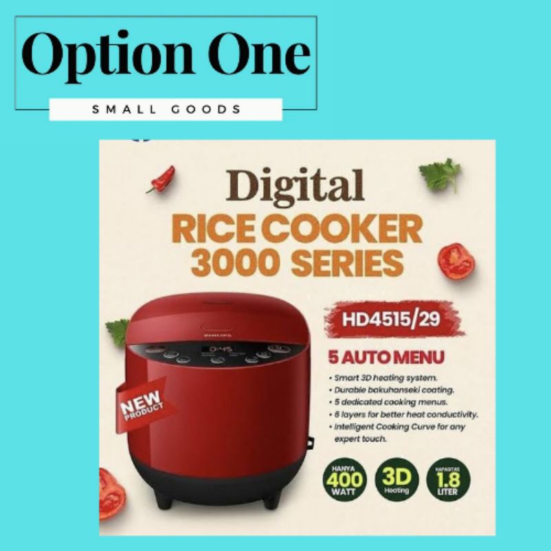 Philip HD4515/29 Magic Com Rice Cooker HD4515 Merah