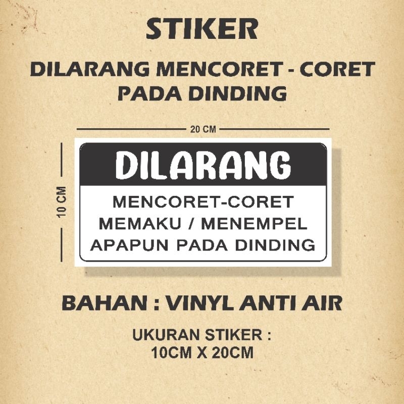 

Stiker Dilarang Coret Coret Pada Dinding Sticker Dilarang Mencoret Coret Tembok Dilarang Coret Coret