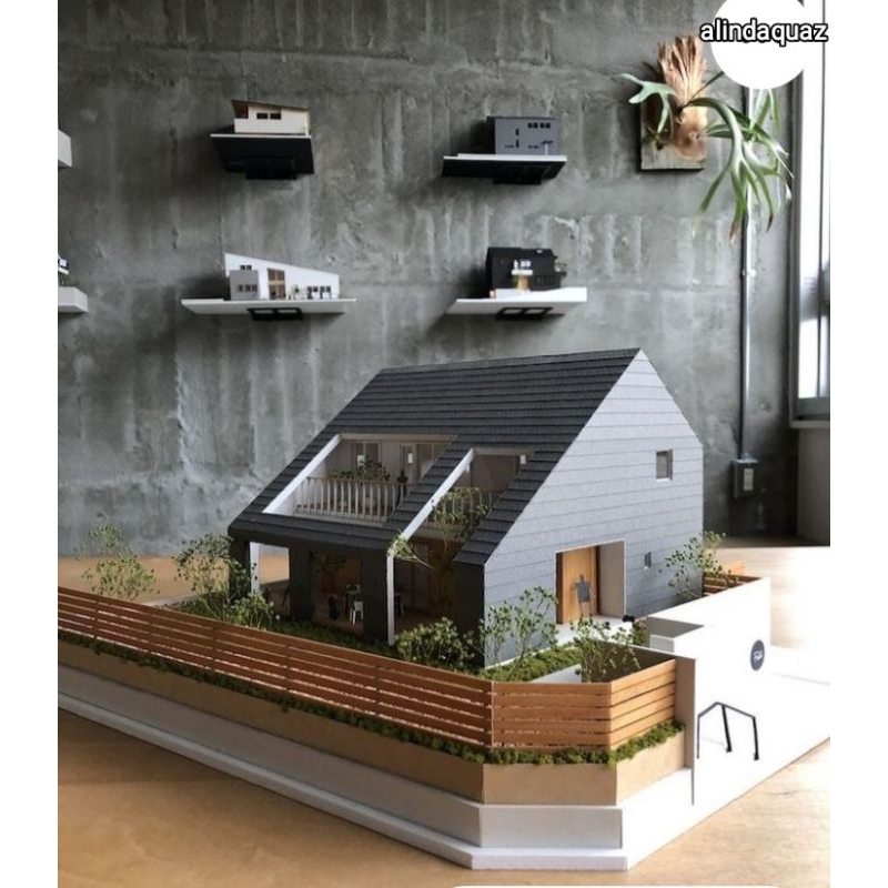 rumah miniatur pvc board modern