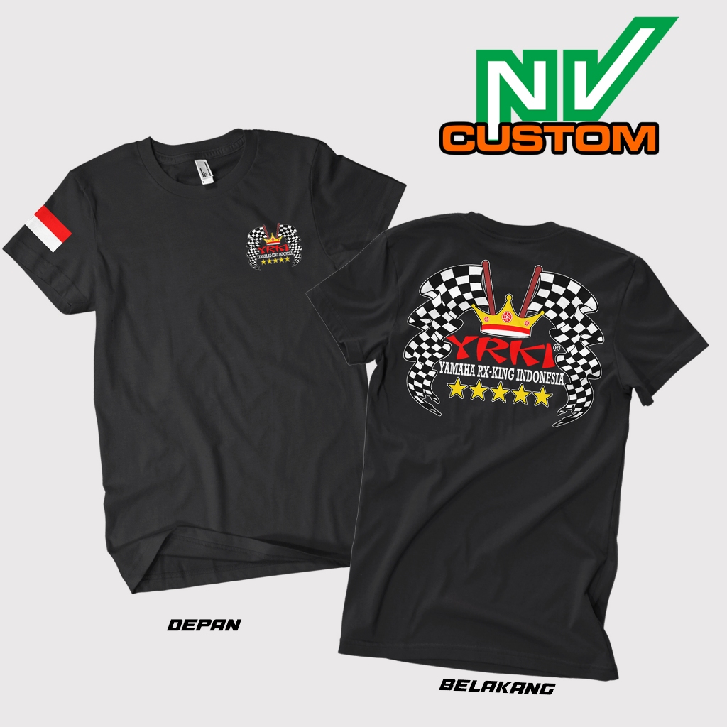 NV CUSTOM KAOS DISTRO LENGAN PENDEK YRKI YAMAHA RX KING INDONESIA | KAOS OBLONG KEREN RX KING LENGAN