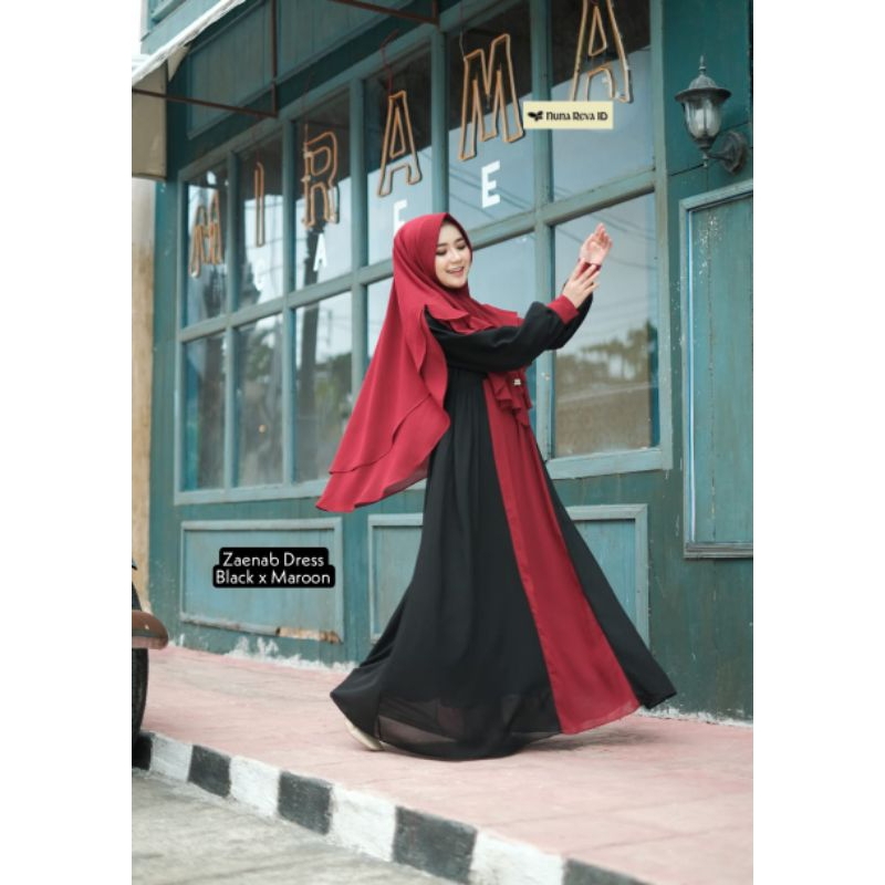 zaenab dress set Khimar by nuna Reva.id ready size L