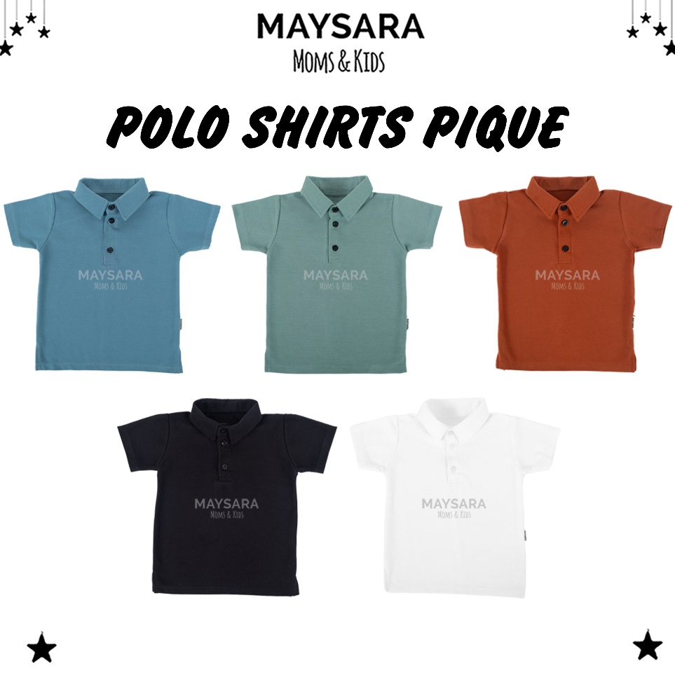 Langsung Pilih  Polo Anak Kaos Kerah Berkerah Laki Laki Perempuan Usia 1 2 3 4 5 Tahun