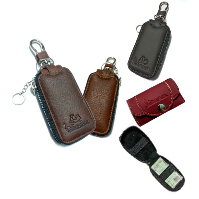 gantungan kunci motor Vespa dompet STNK motor Vespa lipat 3