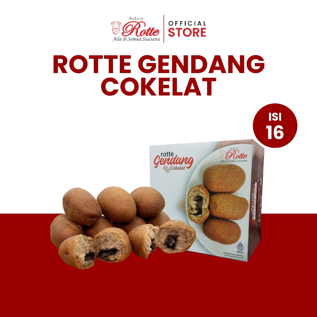 

Rotte Bakery Luti Rotte Gendang Pekanbaru Frozen Rasa Coklat Isi 16 Pcs untuk Oleh-Oleh