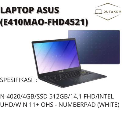 LAPTOP ASUS (E410MAO-FHD4521) (WARNA WHITE)