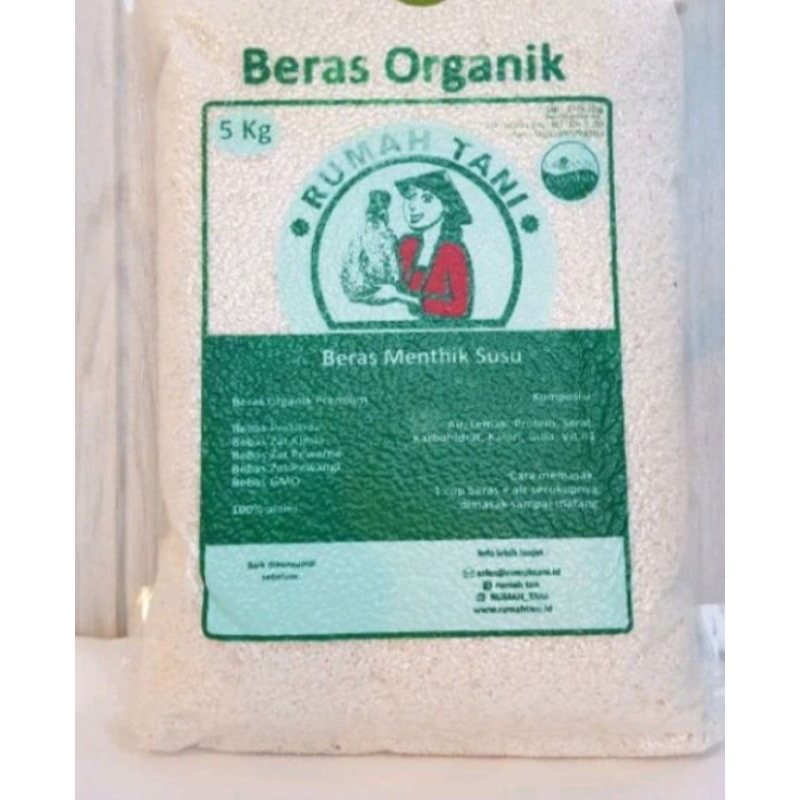 

Beras Putih Organik pandan wangi 5kg merk Rumah Tani