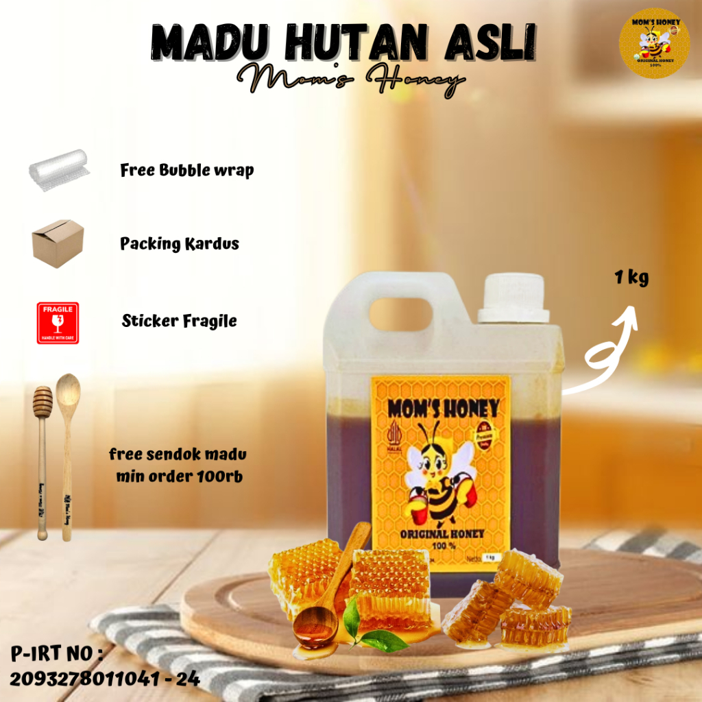 

Madu Asli 1 Kg Mom's Honey kaya akan manfaat