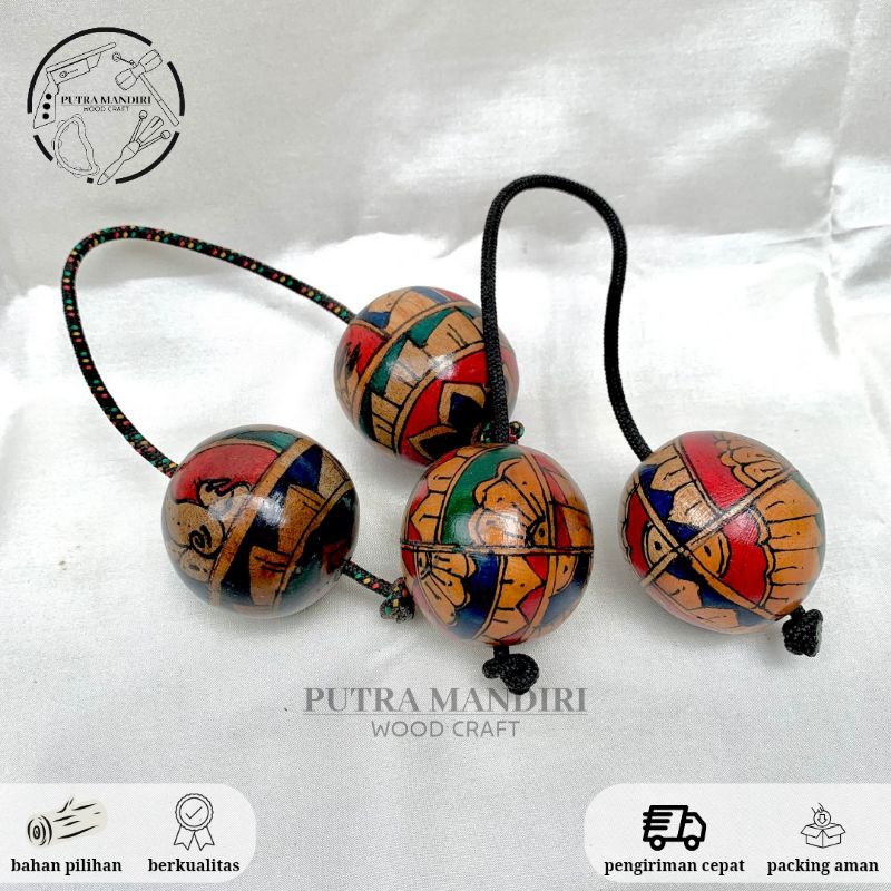 Alat Musik Asalato Kashaka Patika Lato Lato Kashaka Shaker Kosika Maracas Shaker Kayu