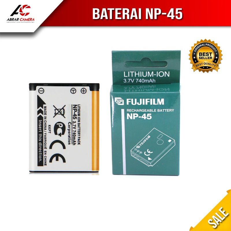 Baterai fujifilm NP-45 Untuk Charger BC-45 Kamera FinePix J10 J12 J120 J150W J15fd J20 J210 J25  J25