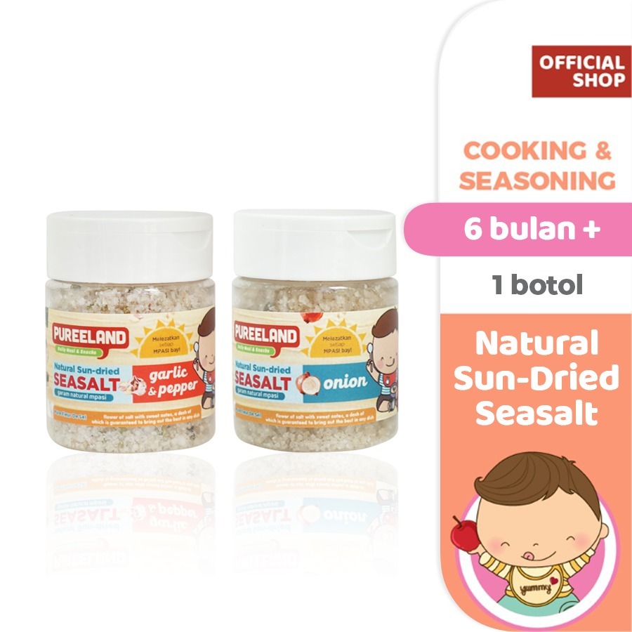 

Pureeland Seasoned Pure Natural Sun Dried Sea Salt / Garam Murni Alami ber-Bumbu/ Bumbu MPASI