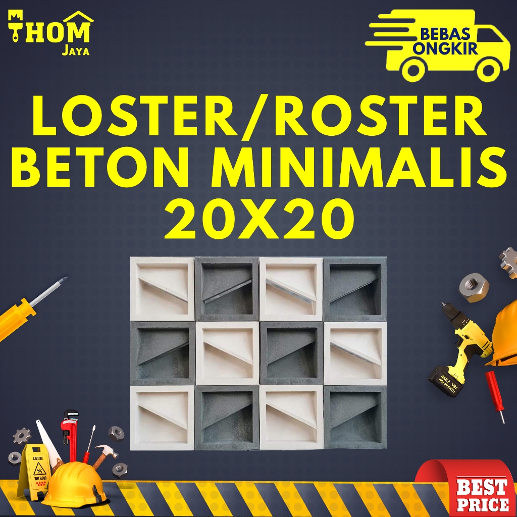 ROSTER BETON / LOSTER BETON MINIMALIS / LUBANG ANGIN - 20 X 20