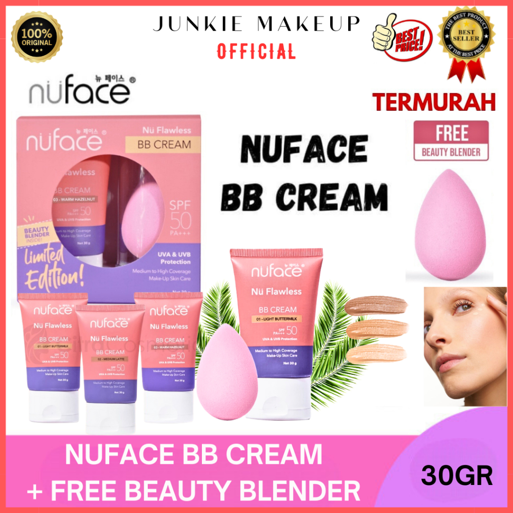 𝗝𝗨𝗡𝗞𝗜𝗘 𝗠𝗔𝗞𝗘𝗨𝗣 - Foundation BB Cream / Nuface Bb Cream Spf 50 / Nuface BB Cream Limited Edition /Alas