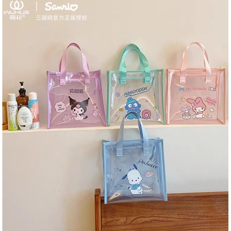 

tas tote mika warna siku kotak M 26x26x12cm