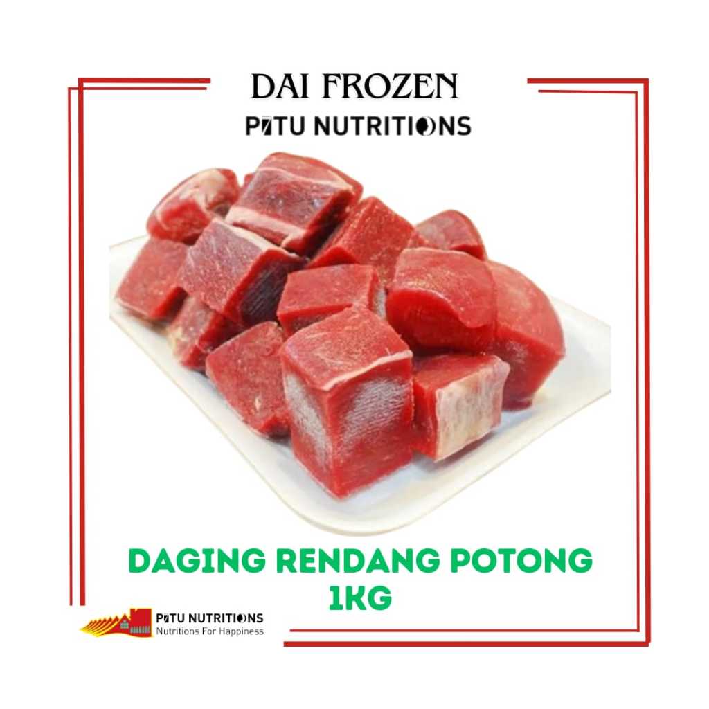 

Daging rendang potong 1kg KUALITAS PREMIUM , frozzen