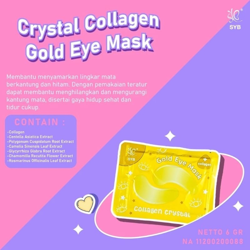 SYB CRYSTAL COLLAGEN LIP MASK /EYE MASK