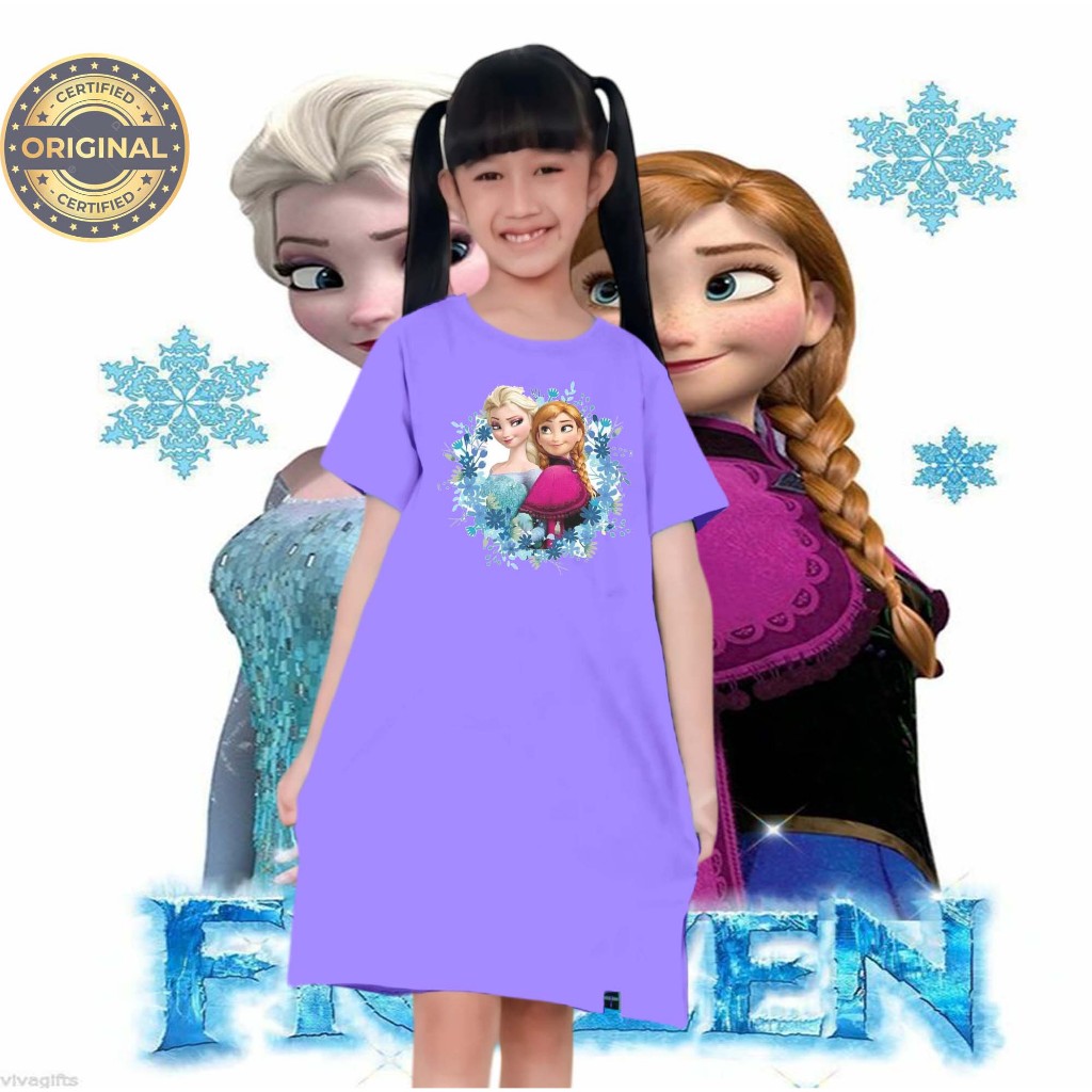 Baju/kaos TUNIK anak FROZEN bahan premium